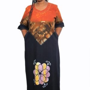 Black & Orange Kitenge Dress
